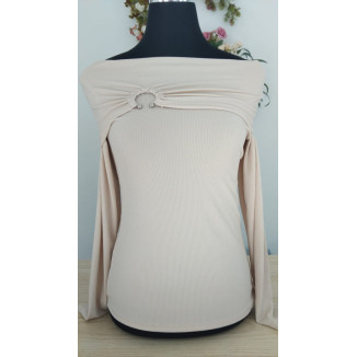 TOP CUELLO BARCO ANILLA