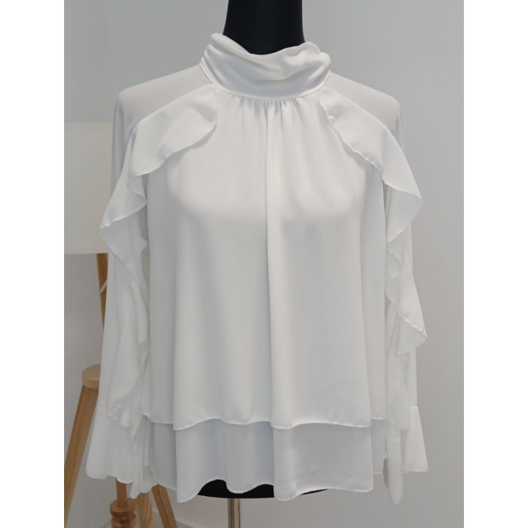 BLUSA GASA VOLANTES