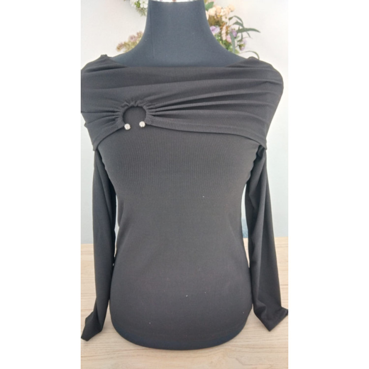 TOP CUELLO BARCO ANILLA